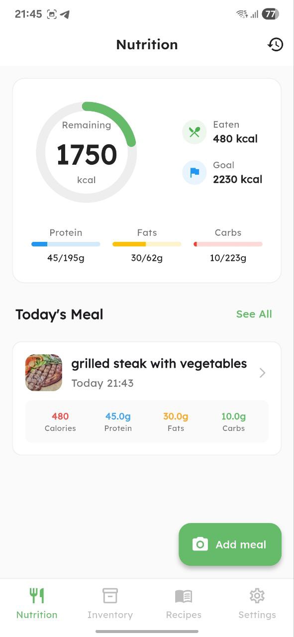 ThinkEat App Screenshot